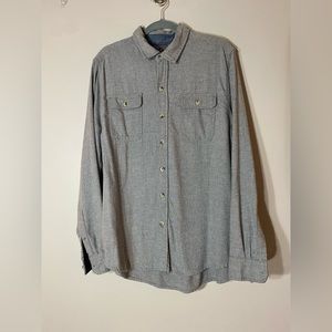 WoolRich XL Gray Flannel Shirt
Button down, Chest pockets 
Cotton